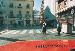 En un paso para peatones seal