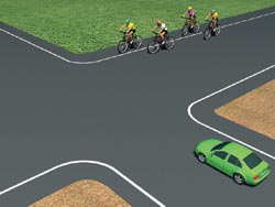 Si un ciclista llega a una int