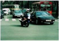 El conductor de la motocicleta