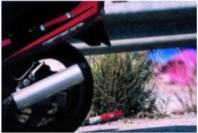 A la motocicleta que se observ