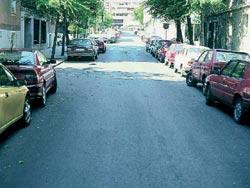 En esta va urbana de un slo 