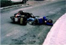 El conductor de la motocicleta