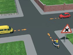  En este cruce, el conductor d